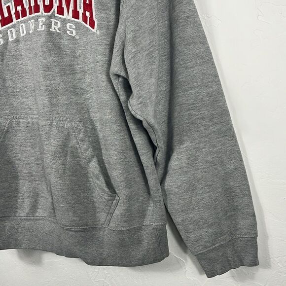 🔥🏈 Vintage OKLAHOMA SOONERS Embroidered Stitched HOODIE Sweatshirt - Men Sz Lg - Picture 7 of 8